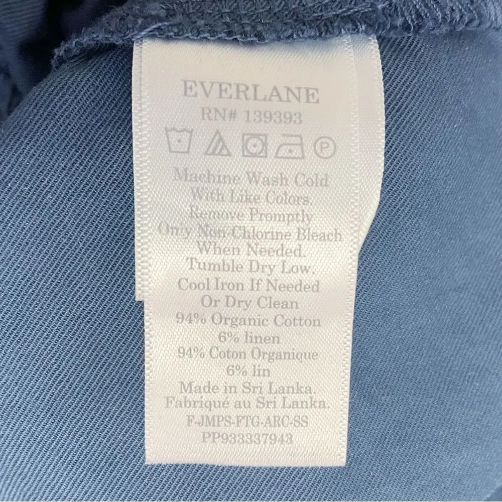Everlane The Fatigue Short-Sleeve Jumpsuit Boiler Suit Slate Blue Size 0 | XS